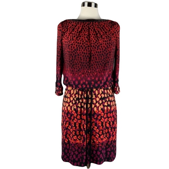London Times Vibrant Colors Cheetah Print Dress Size 4 - Picture 1 of 8